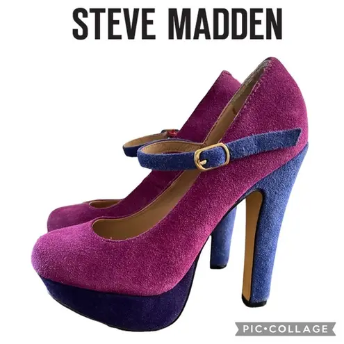 Steve Madden  color block platform pumps heels thumbnail 2