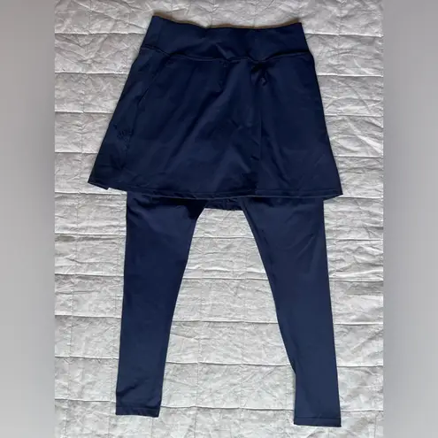 Renwick Navy Performance Pleated Skirted Leggings Golf Tennis Preppy