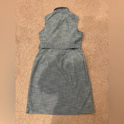 Sharagano Belted Sleeveless Full-Zip Boho Shirt Dress