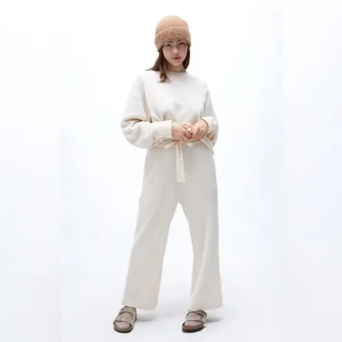 Charlie Holiday Journey Waffle Lounge Pants Cream Size Small NWT