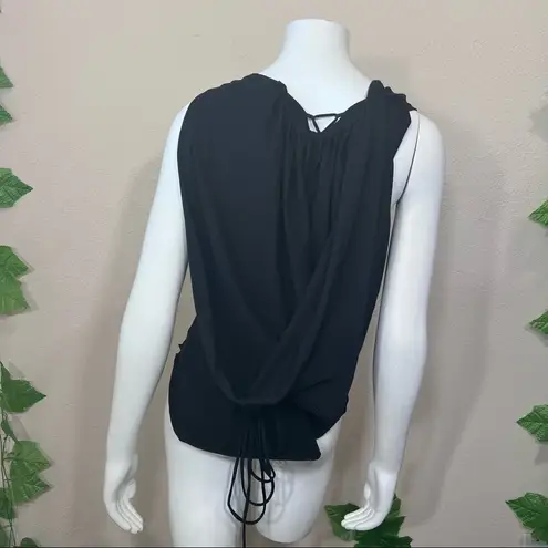Zhen Nymph Black Corset Top Oversized Hood Size XS