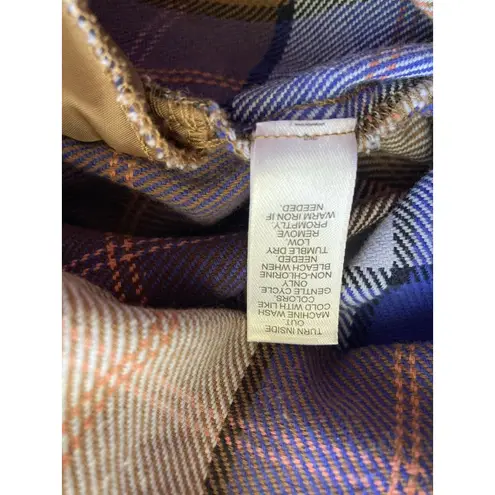 Cato Womens Shirt 22/24 W Button Up Plaid Sleeveless Flannel Tunic Pockets Layer - Image 10