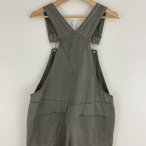 Cherokee Vintage Y2K Khaki Olive Green Denim Utility Straight Leg Bib Overalls