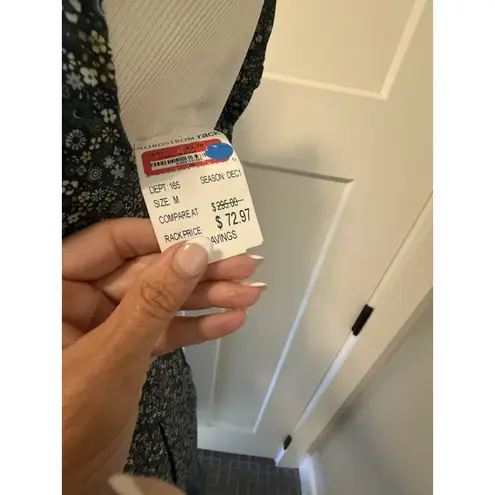 Rebecca Taylor La Vie  Camille Floral  Long Sleeve Shirt Dress Size Medium