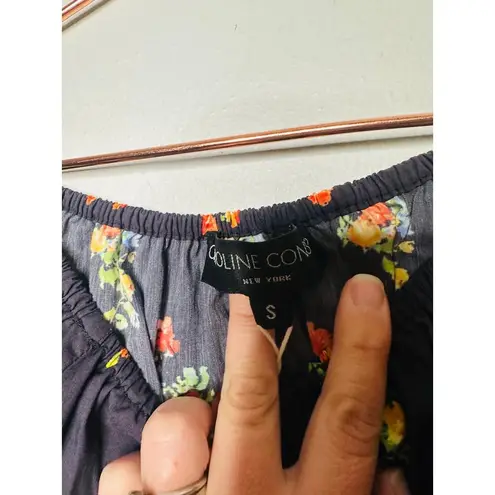 NWT Caroline Constas Black Floral Calla Off The Shoulder Mini Dress Size Small - Image 15