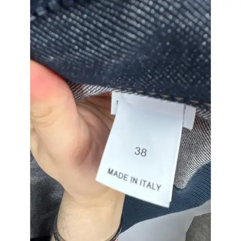 Brunello Cucinelli Women’s Small Dark Blue Jean Bomber Jacket - Image 6