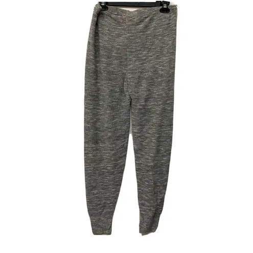 Abound  Womens Gray Marled Knit Joggers Banded Cuffs Pants