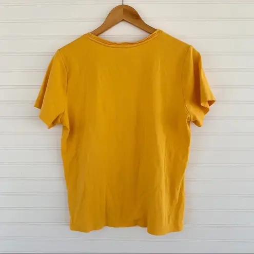 White Stag  Mustard Yellow Plain Tee Shirt Size Large