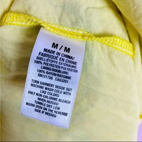 Prince & Fox Aeropostale Floral Ruffle Surplice Dress Yellow Peach Medium