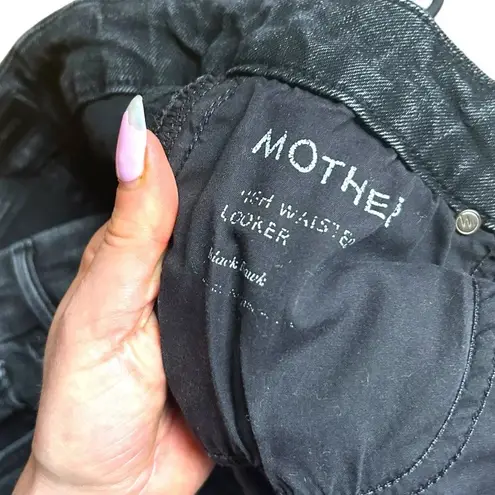 MOTHER The High Waisted Looker Jeans Black Hawk Size 24