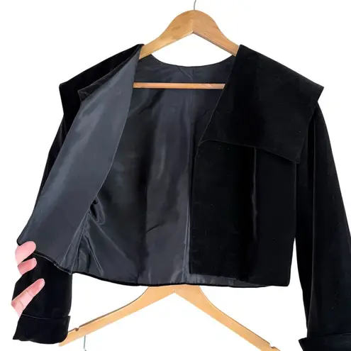 Vintage 60s Black Velvet Crop Jacket and Pencil Skirt Set by Ronbary Classic, XS