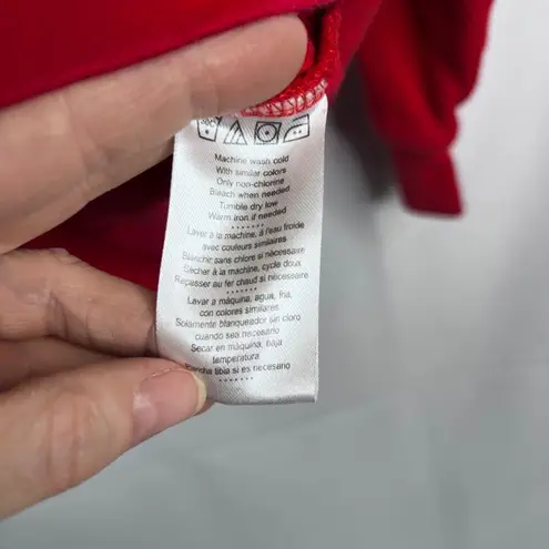 Polaris Racing Red Hooded 100% Cotton Full Zip Thermal Sweatshirt Size Medium