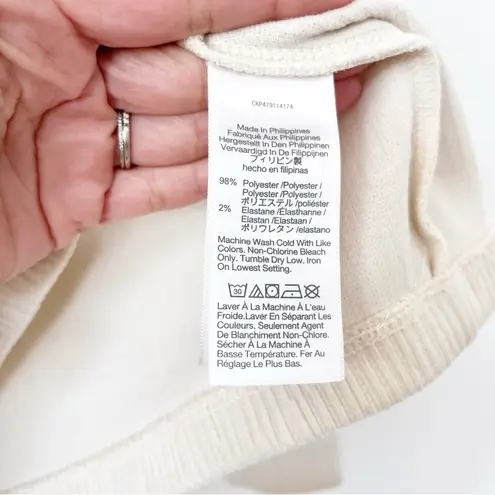 Madewell  Striped Jacquard Funnelneck Top in Antique Cream