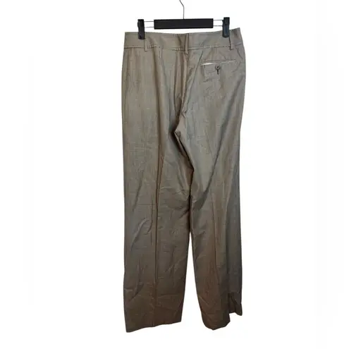 Giorgio Armani Brown Houndstooth Wool Wide Leg Pants