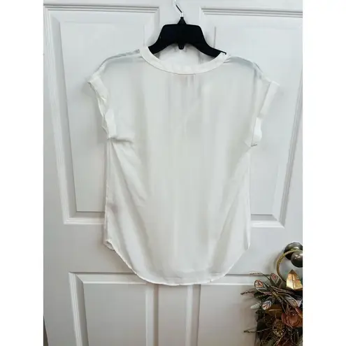 Philosophy  Republic Clothing Size XS Ivory Cuffed Short Sleeve Blouse Shirt