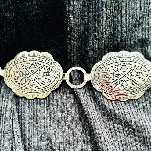 S.W. Concho Style Silver Link Belt Western Vibes