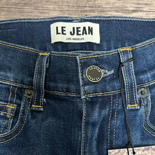 Le Jean Libertine Dark Wash Sabine Ankle Length Straight High Rise Jeans 24 NWT Blue