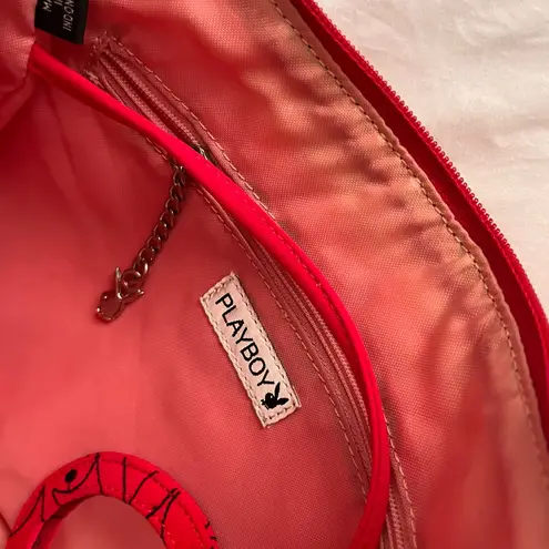 Playboy Y2K  Bunny Saddle Hot Pink Shoulder Bag Silver Hardware 2000s Rare