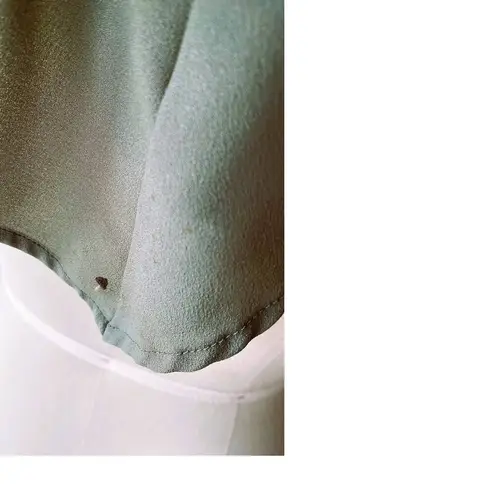 Studio Y Olive Green Criss Cross Back Sleeveless Blouse ~ Women's Top Size SMALL