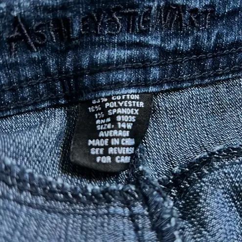 Ashley Stewart Skinny Jeans Blue Dark Wash Skinny Leg Solid Wash