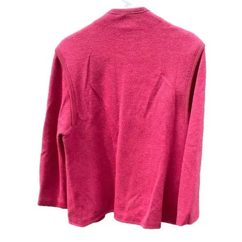 Vintage Bleyle size 14 wool dusty rose open blazer jacket . Red