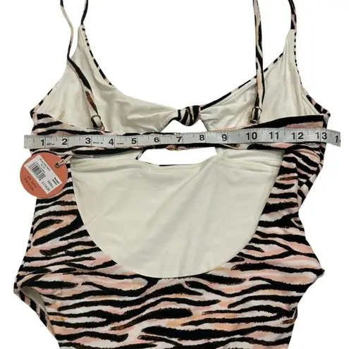 NWT B. Swim Atlas High Leg One Piece Swimsuit – Bengal Print – Size Small Pink