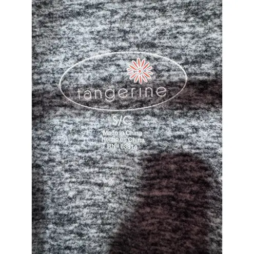 Tangerine Gray Space Dye Quarter Zip Pullover Women's Sm Long Sleeve Active Top