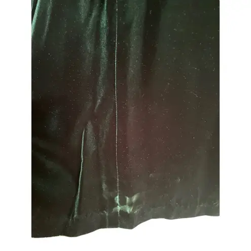 Handmade Vintage Maxi Dress Dark Green Velvet Whimsigoth Cap Sleeve Witchy Women