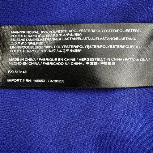 Finders Keepers Guilty Pleasure Dress Midi Slit High Neck Cobalt Blue Small