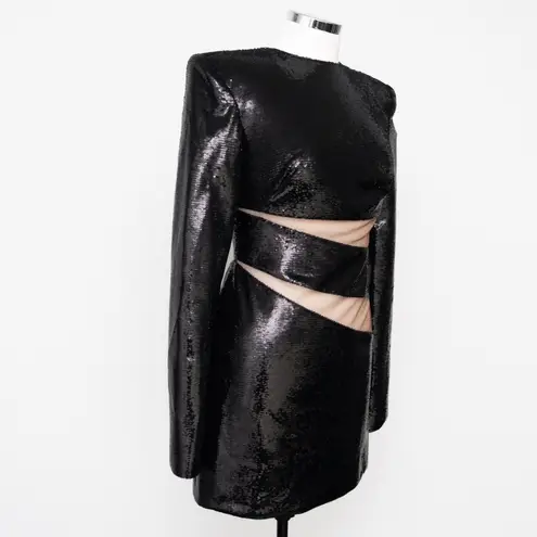 Bronx and Banco . Elise Mini Dress in Black Sequins.