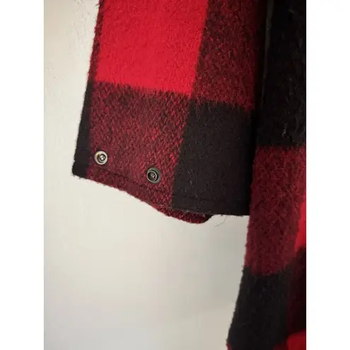 Woolrich Vintage Wool Winter Coat Button Front Buffalo Plaid Women’s Medium USA