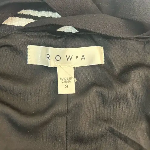 ROW A Black Strappy gold Button Down Midi Dress Size Small