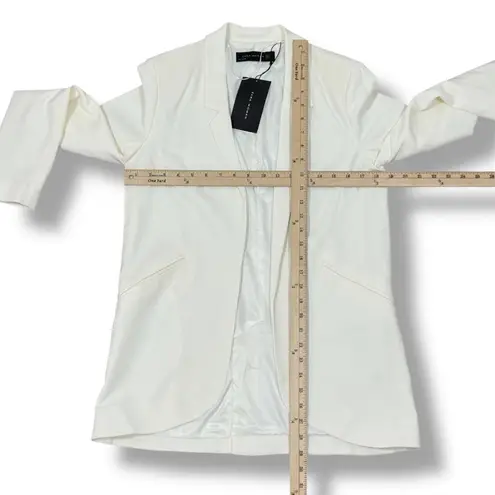 ZARA  Open Front Relaxed Fit Blazer Ivory White Small