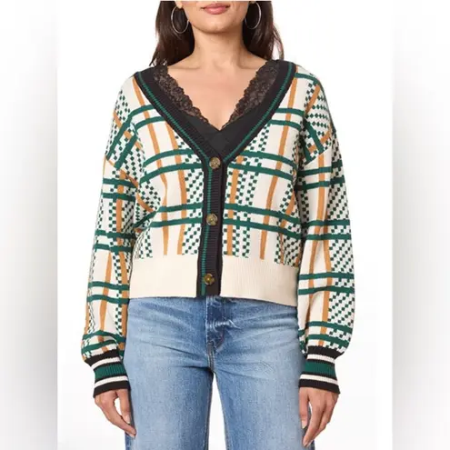 Scotch & Soda NEW  Sweater Cardigan Eggnog/rainforest/meerkat Medium - Image 2