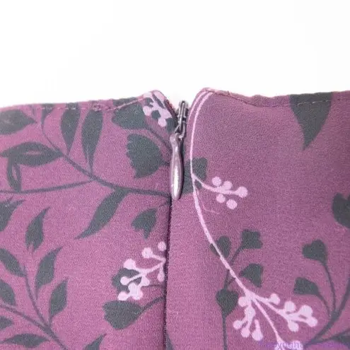 Ronni Nicole vintage plum color floral print short sleeves maxi dress, 8 Purple