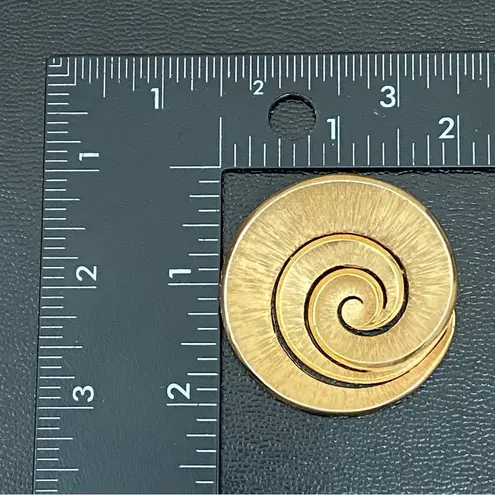 Trifari Vintage Crown Large Swirl Gold-tone Brooch