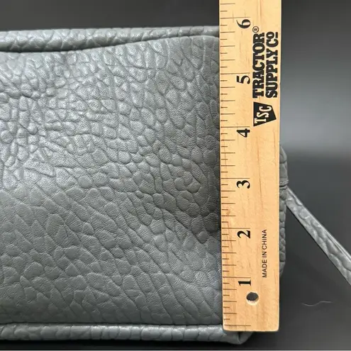 HOBO Bonita Gray Pebbled Leather Swingy Fringe Slouchy Large Hobo Shoulder Bag