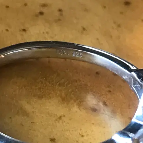 Natural Kyanite Sterling Silver Halo Ring Size 8