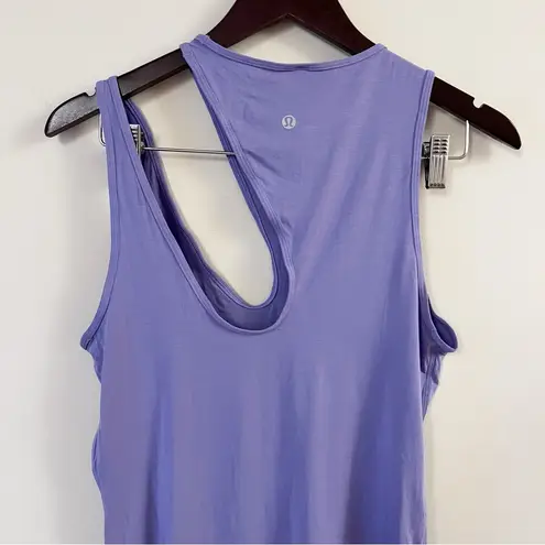 Lululemon  Shoulder Cut-Out Yoga Tank Top Dark Lavender Size 6 Breathable Stretch