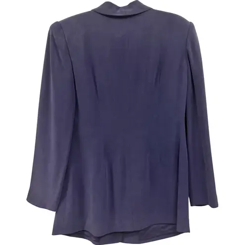 Dana Buchman Blazer Jacket Periwinkle Purple Women's Sz 6 W/ Glass Button