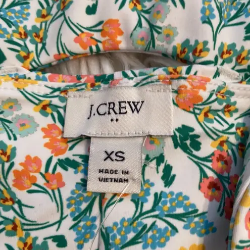 J.Crew  Multicolor Floral Dress with shorts under it size XS brand new