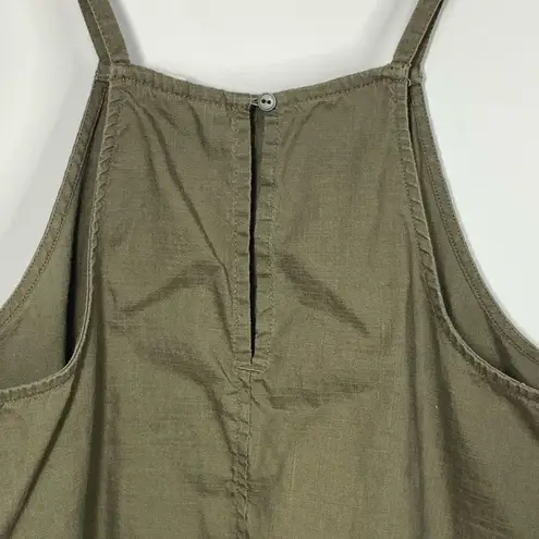 Melrose and Market Women's Keyhole Back Halter Neck Tank Top Olive Green Small