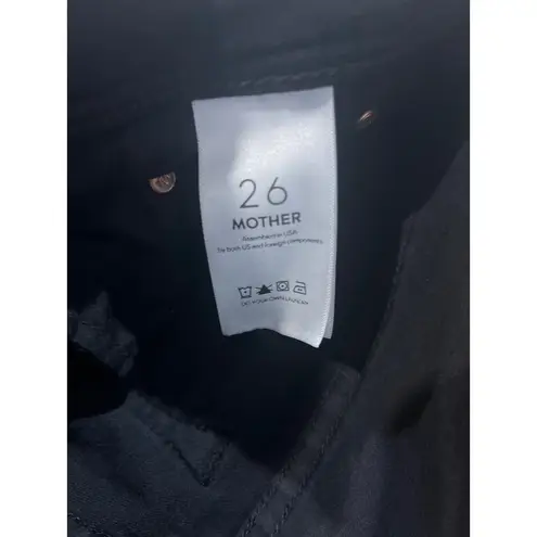 Mother Denim The Cruiser Flare Black Denim Jeans in Not Guilty Sz 26