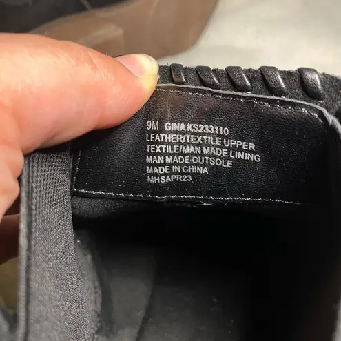 Kensie  Gianna Black Suede Ankle Booties with Braided Trim Size 9 EUC thumbnail 5