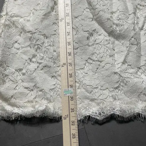 Signature Eight White LACE LINED SLEEVELESS SUMMER DRESS SZ M F