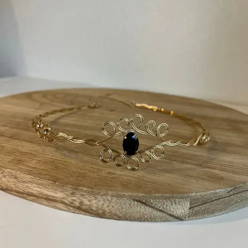 Handmade Gold Wire Swirl Belly Chain Belt or Headband Festival Piece