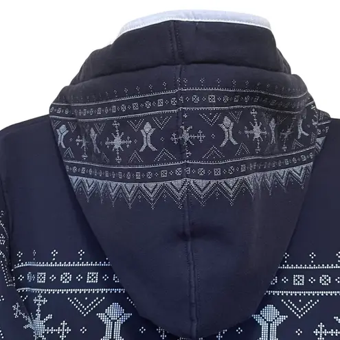 Unichill Nordic Navy Fair Isle Sweatshirt One Piece Jumpsuit Onesie Unisex Sz S Blue