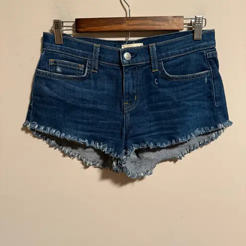 L'Agence L’Agence Zoe Perfect Fit Relaxed Cut Off Mini Short In Authentique- Size 24