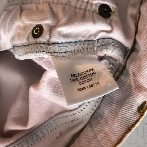 RE/DONE Levis Womens The Short Cotton High Rise Light Pink Button Fly Fringe 28