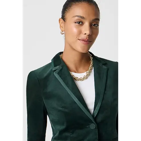 J.Crew Factory Velvet Green Schoolboy Blazer